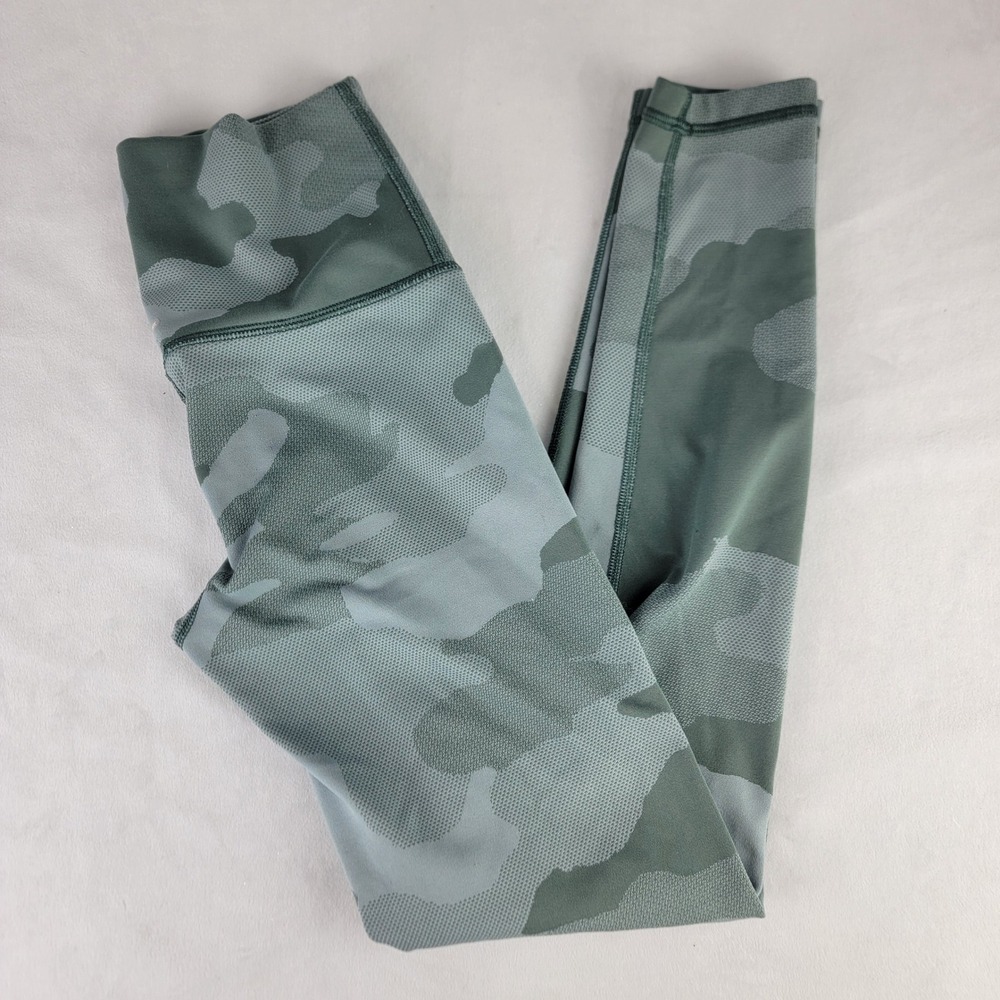 Aerie Chill Play Move High Waisted Camo Leggings Sage Green Small Stretch